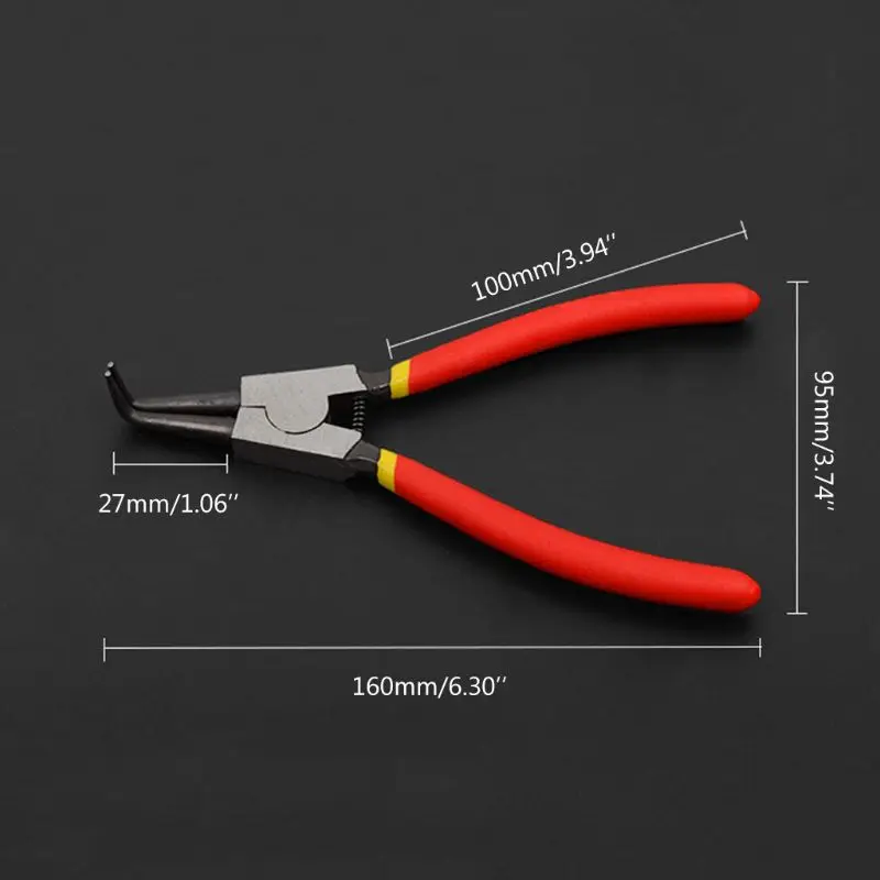 

4 Pcs 7inch Circlip Pliers Set Retaining Clip Internal External Spring Bent Straight Snap Ring Disassembly Home Crimp Tool