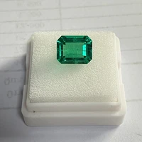 10x8mm 2 7cts grc certificate lab created columbia emerald stone octagon cut hydrothermal green emerald ring jewelry making