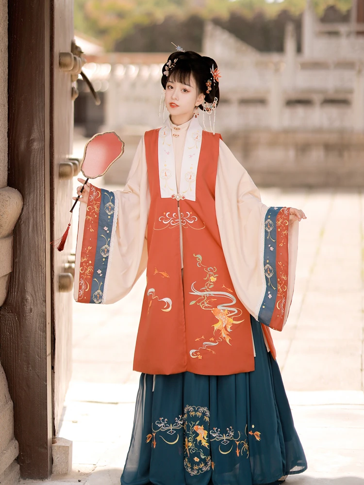 

2022 Новый китайской династии Мин традиционный hanfu вышитые дизайн древних hanfu одежда наряд в стиле ретро костюм для сцены, Косплея