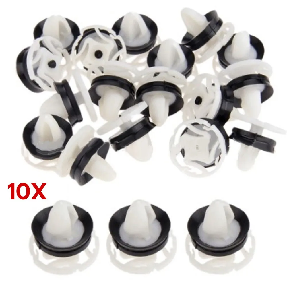 

10pcs Door Trim Panel Mounting Clips For Renault Peugeot 7703077476 (D206) Nylon White Door Trim Mounting Clip Car Accessorry