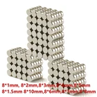 Супермощные неодимовые магниты, 8x1 8x2 8x3 8x5 8x6 8x8 8x10, маленькие круглые редкоземельные магниты NdFeB