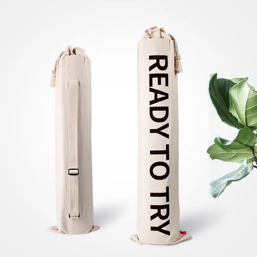 Чехол из хлопка и льна для коврика йоги сумка хранения практичный портативный