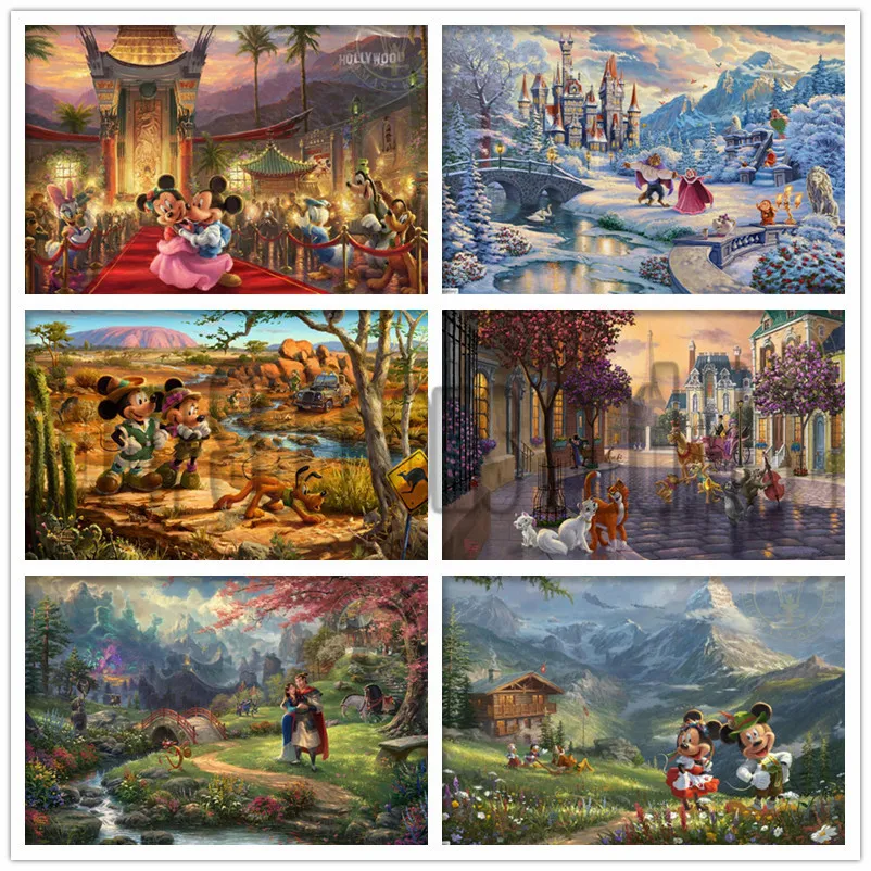 Набор для алмазной вышивки с изображением мультяшных животных Thomas Kinkade 5D сделай