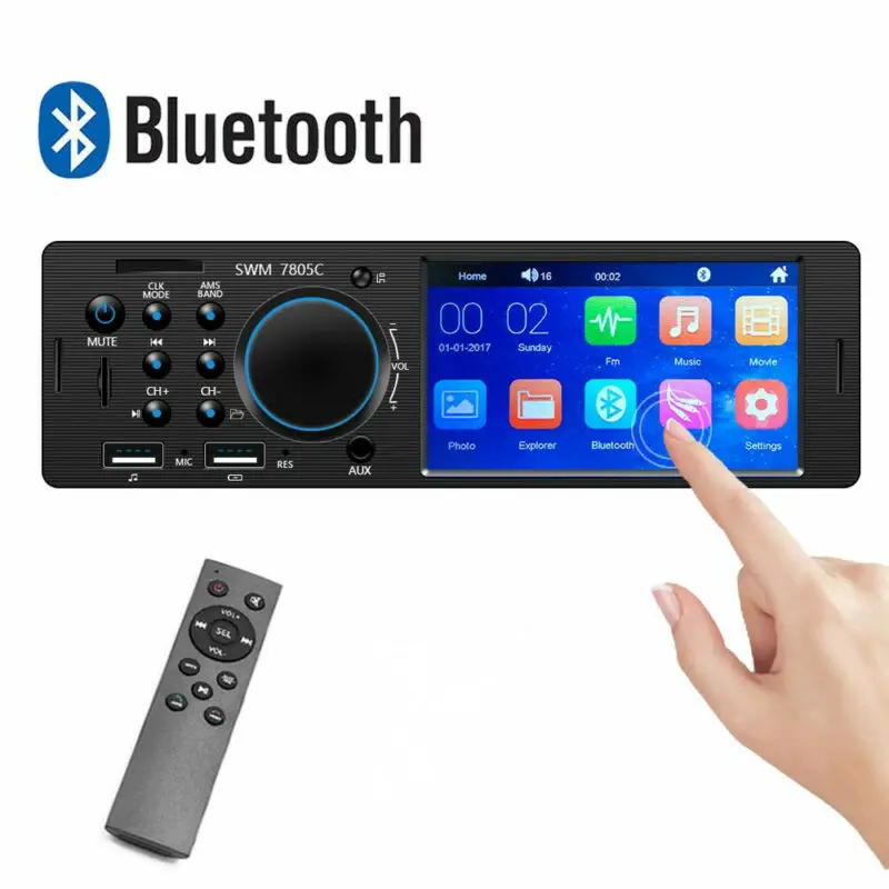 4,1 ''HD 1 Din автомобильный DAB радио стерео Hands-free FM AM WMA Bluetooth AUX In-Dash MP5 U диск MP5 плеер Bluetooth