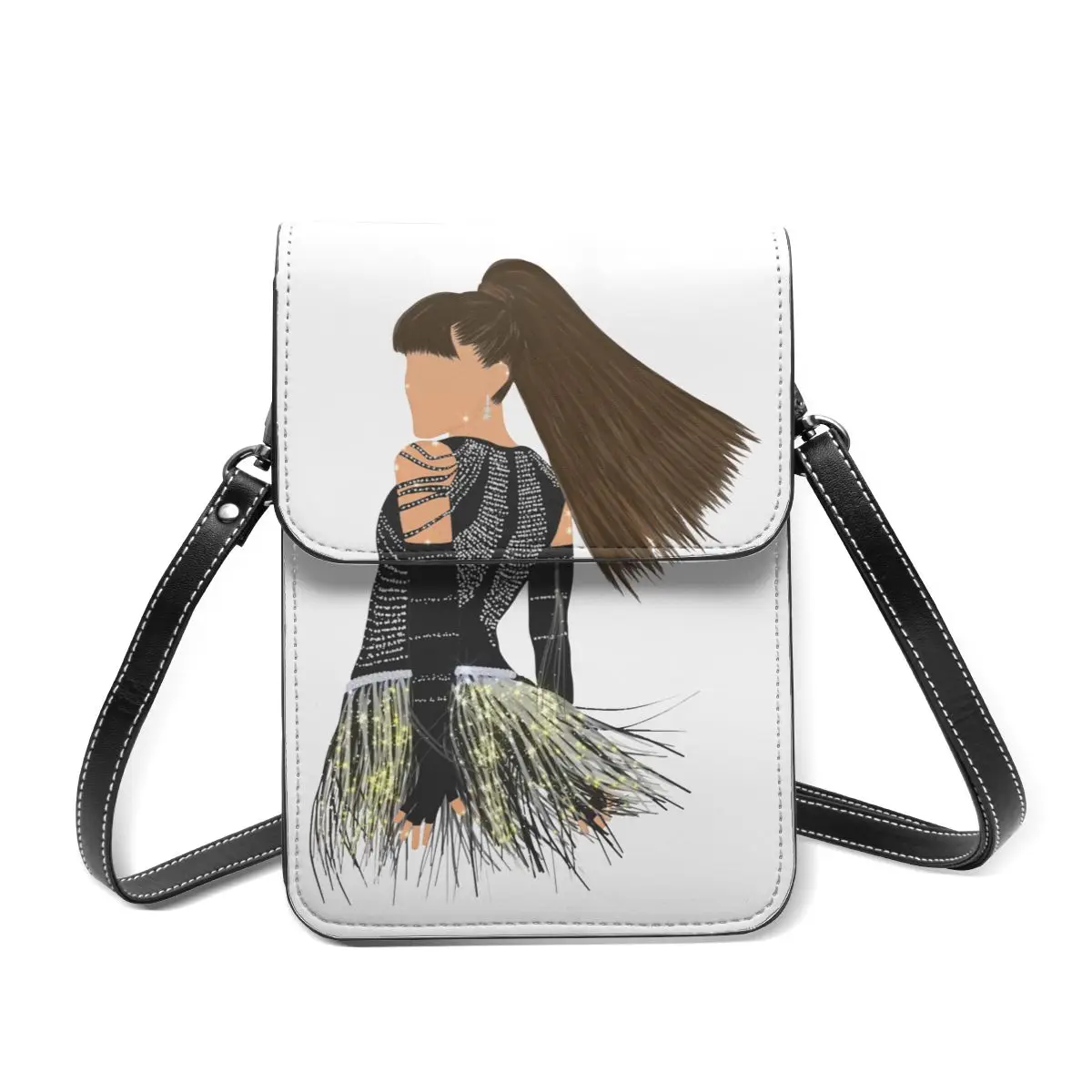 

Ariana Grande Shoulder Bag Home Decor Celebrity Business Leather Mobile Phone Bag Woman Gifts Retro Bags