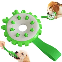 dog toys pet rubber circular ring dog toothbrush clean teeth training interactive bite resistant dog molar toy pet accessories