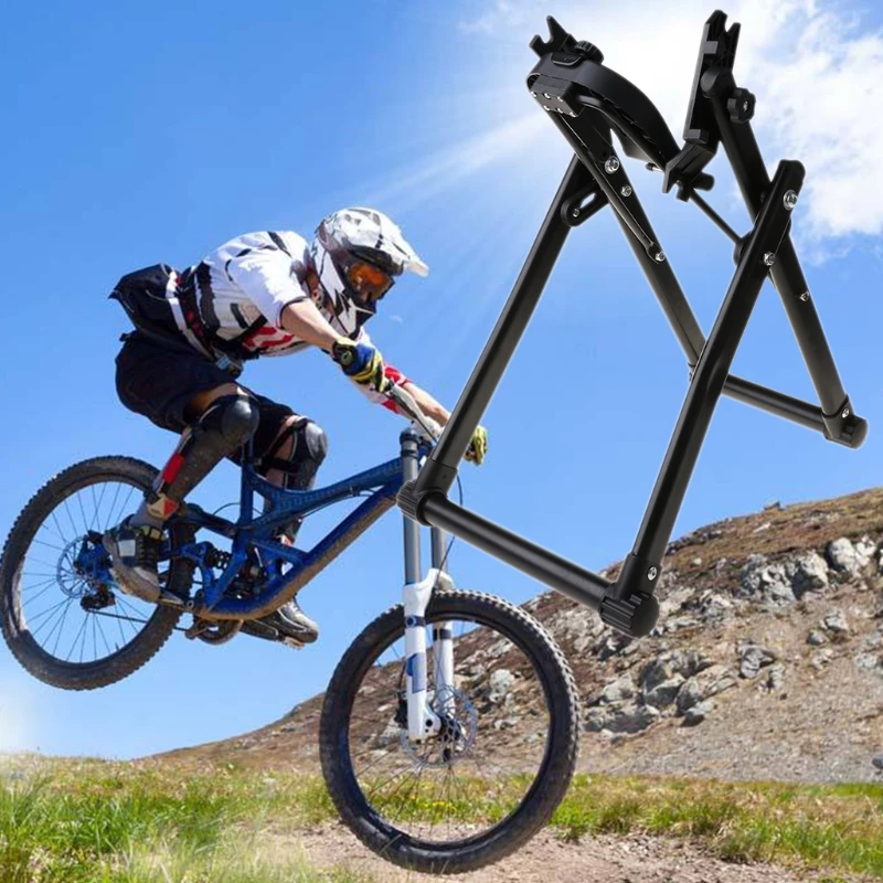 

Multifunction Bicycle Floor Type Parking Rack Stand Bicycle Tire Repair Station for Mountain and Road Bike Indoor Nook