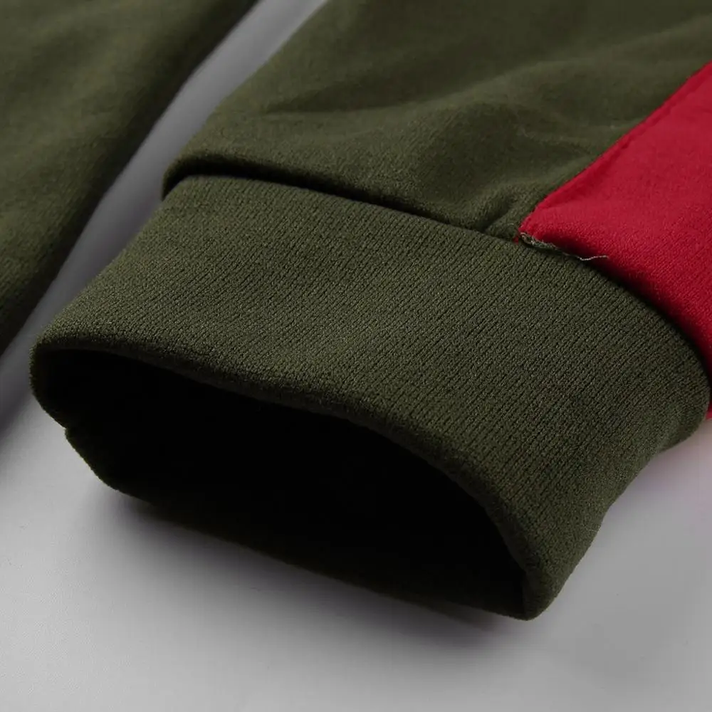 Костюм спортивный мужской с карманами свитер и штаны в стиле пэчворк черный