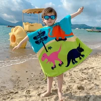 surf poncho child beach towel kid hooded cloak for the sea bathrobe baby children animal cartoon bath towel sports swimming robe