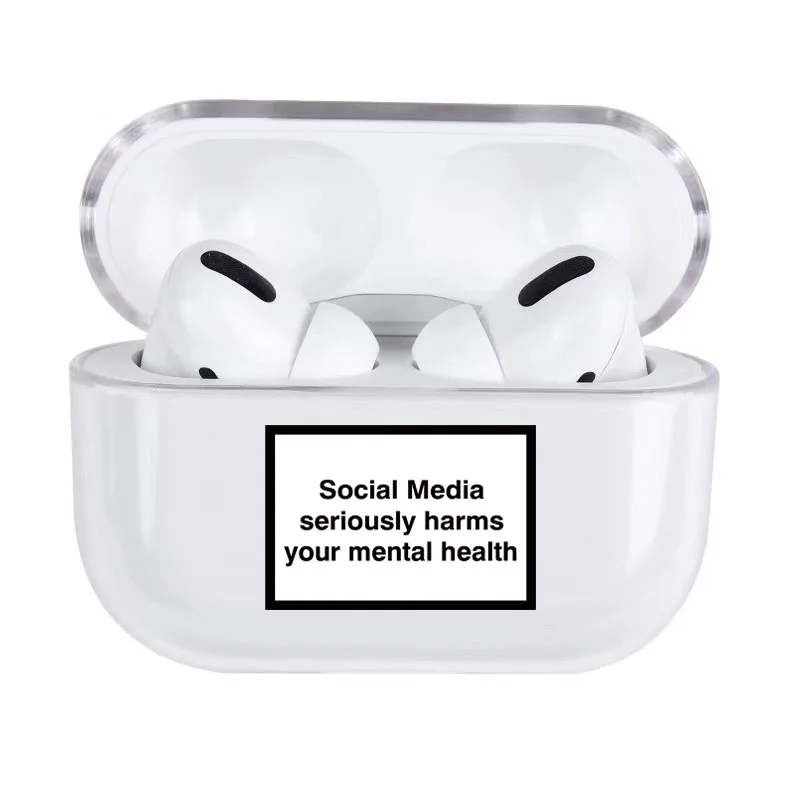 Чехол-накладка для наушников Apple Airpods Pro/2/1 прозрачный жесткий | Электроника