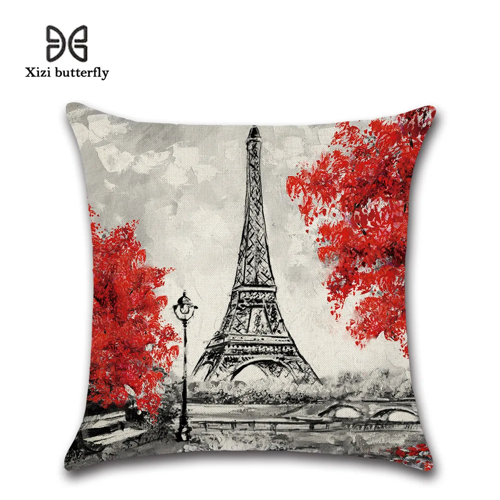 45*45 см новые туфли с квадратными видом на город Декоративные диванные подушки