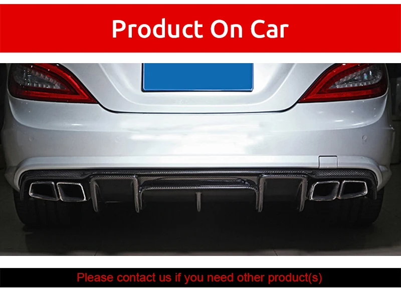 Задний диффузор для губ Mercedes CLS class W218 CLS350 CLS63 2011- углеродное волокно задний диффузор для губ из нержавеющей стали четыре из