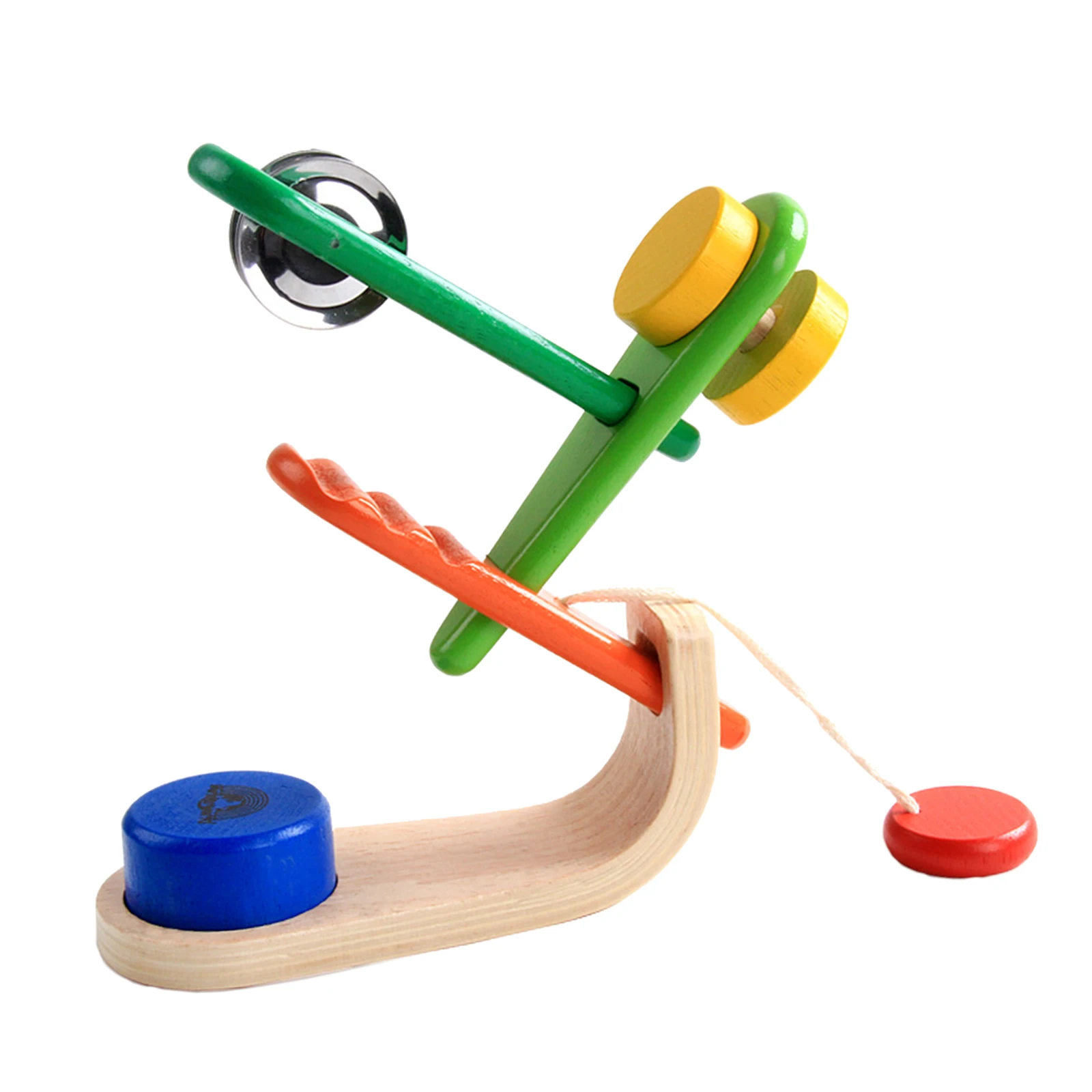 

4-in-1 Wooden Musical Instrument Shake Rattle Educational Party Toy Play Set