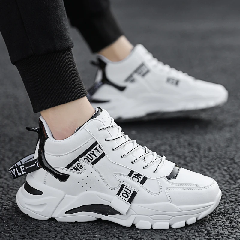 Удобные мужские кроссовки для бега Спортивные из искусственной кожи Фирменный