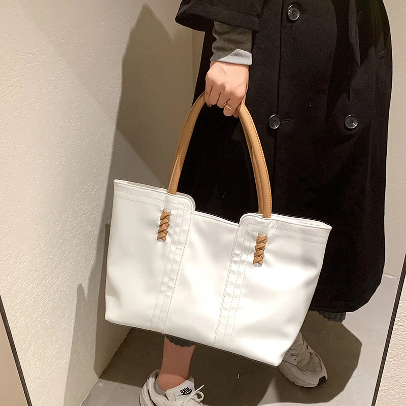 

Fashion Shoulder Shopping Bag Retro Tote Women Totes Female designer Leather simpl large cheap handbags 2021 women's brand