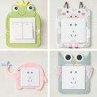 2020 новейшие Мультяшные наклейки на выключатель настенные наклейки креативные наклейки на розетку светящиеся силиконовые водонепроницаемые украшения для дома