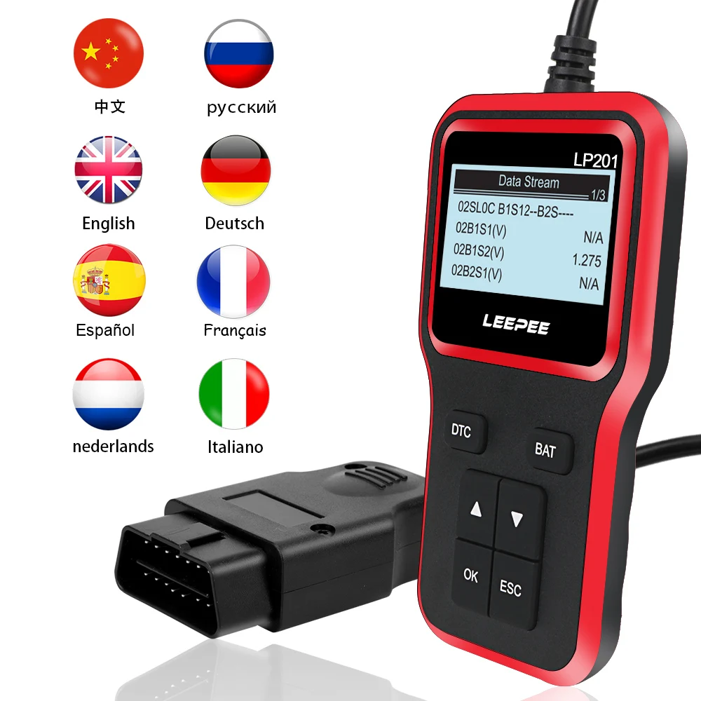 

Digital Display OBD2 Code Reader Auto Accessories Universal OBDII OBD 2 Scanner Car Diagnostic Tool LP201