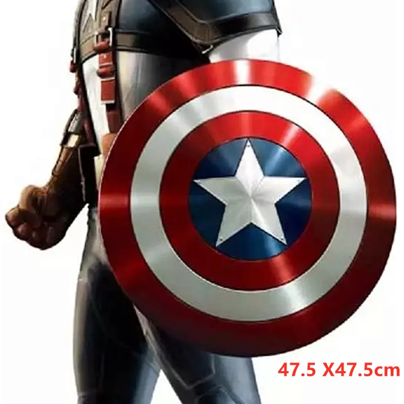 Взрослые и дети полностью металлический щит капитана Америка реквизит для
