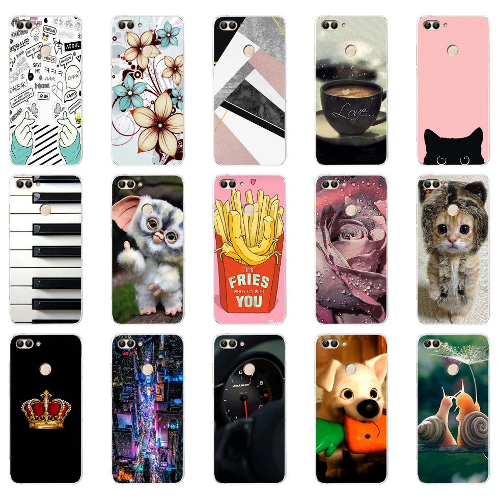 for huawei p smart case tpu soft silicone transparent back cover phone case huawei psmart 2018 2019 cover fig lx1 enjoy 7s case free global shipping