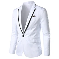 spring autumn new men blazer slim fits social blazer fashion solid wedding dress jacket men casual business suit jacket m 5xl