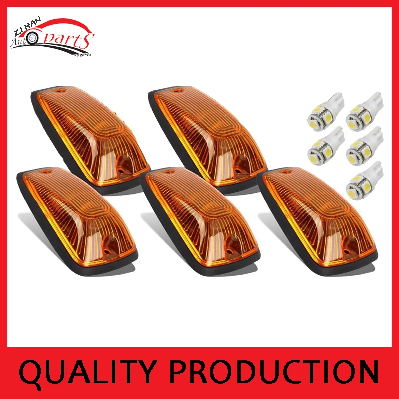 

5pcs LED Cab Marker Lights Roof Top Clearance Lights Running Lights for pickup truck