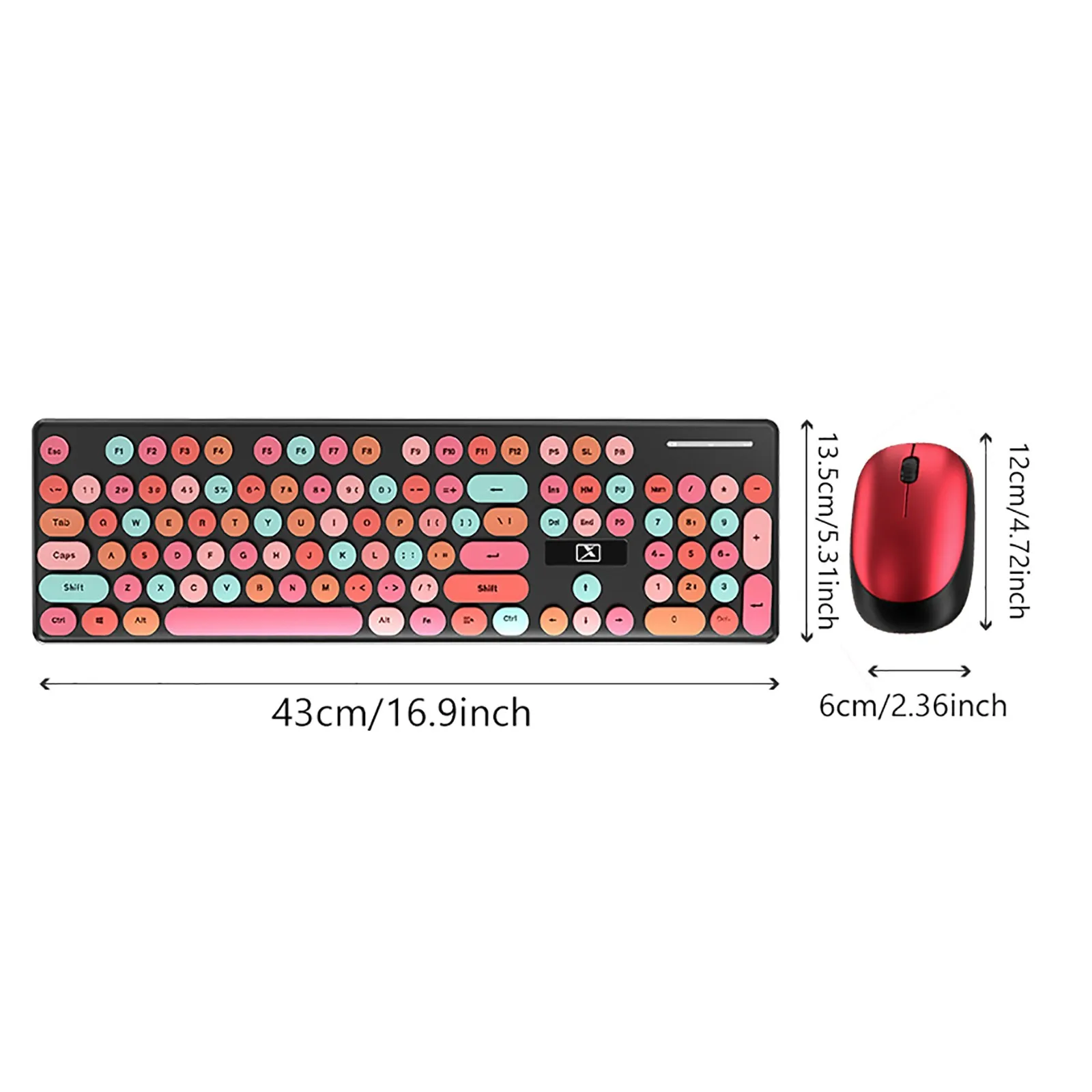 

Wireless Gaming Keyboards Computer Mouse Sets Silent Retro 104 Round Keycaps Wireless Keyboard Gaming Mouse For Laptop PC Games