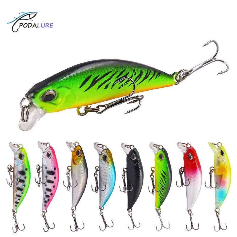 Minnow приманки для рыбалки Товары жесткие воблеры рыболовные принадлежности 5 см 5g|Наживки рыбной ловли| |