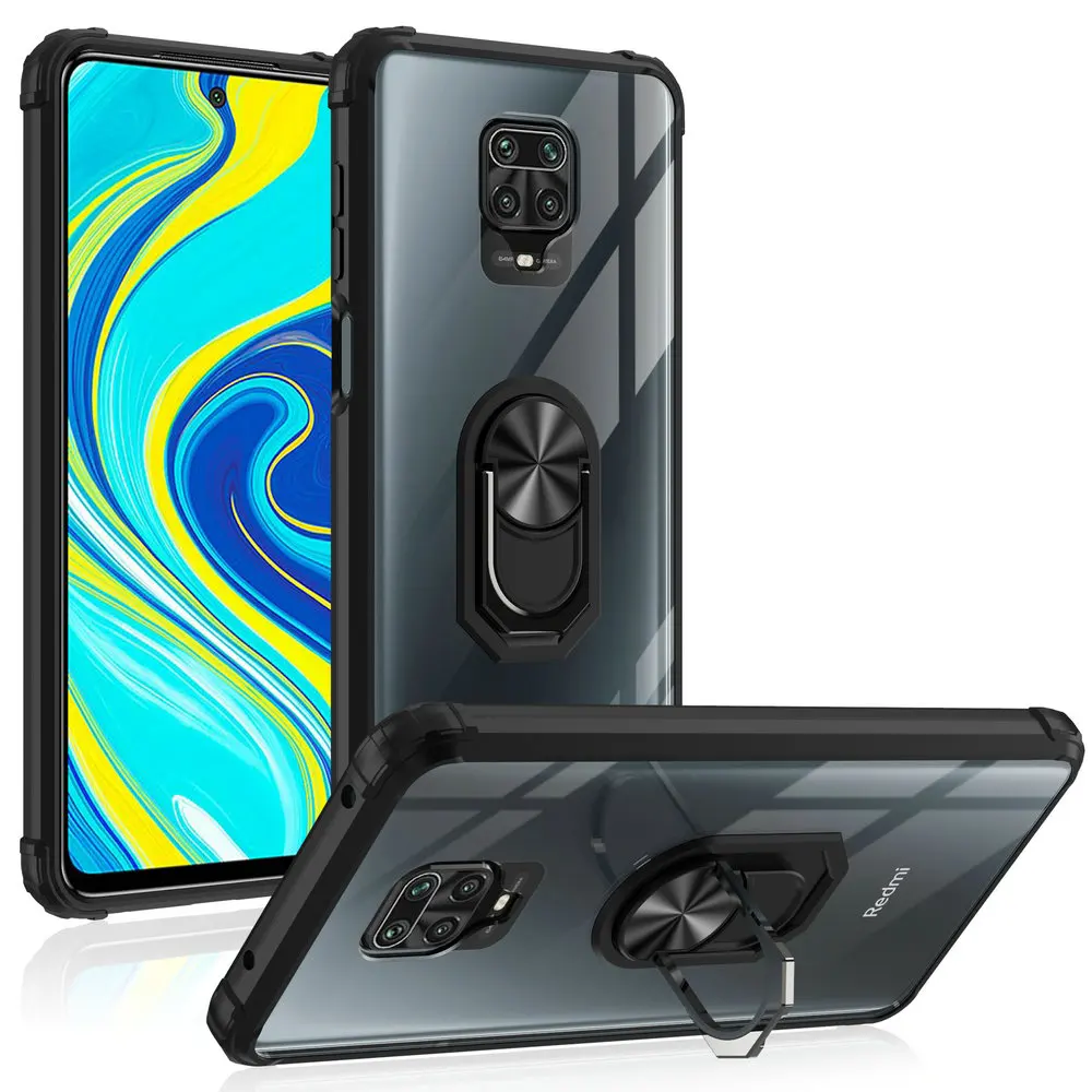Противоударный чехол с магнитным металлическим кольцом для Xiaomi Redmi Note 9 Pro Max Note10