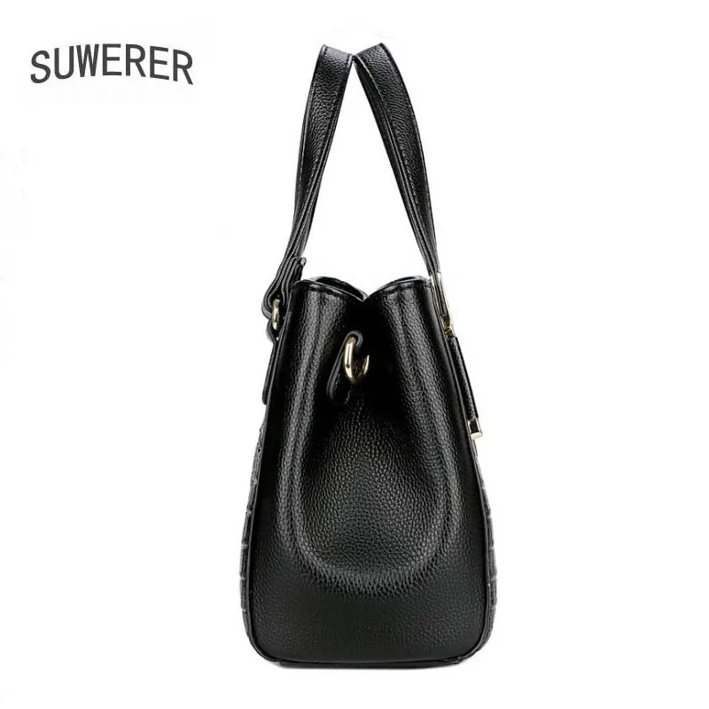 SUWERER новые женские кожаные сумки модные роскошные с крокодиловым узором