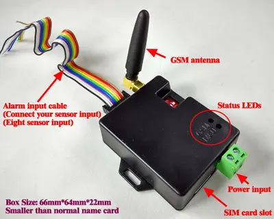 GSM SMS оповещение беспроводной модуль сигнализации антенна GA09 8 вход для домашней