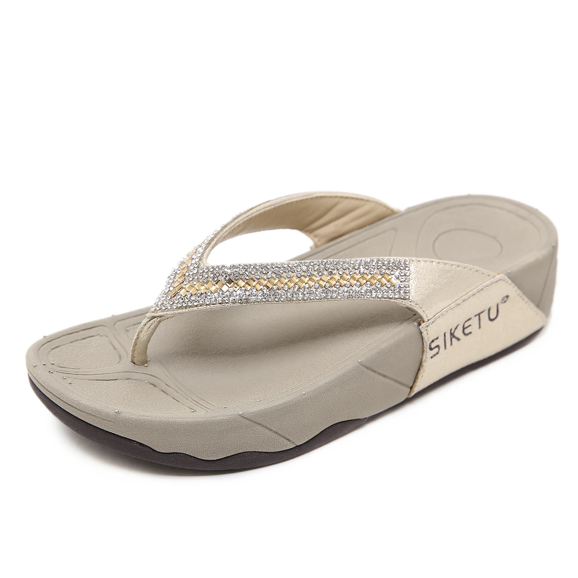 

Slippers Women Summer Shoes On A Wedge Rubber Flip Flops Pantofle Med Slides Shale Female Beach Hawaiian 2021 Soft Sabot Fabric