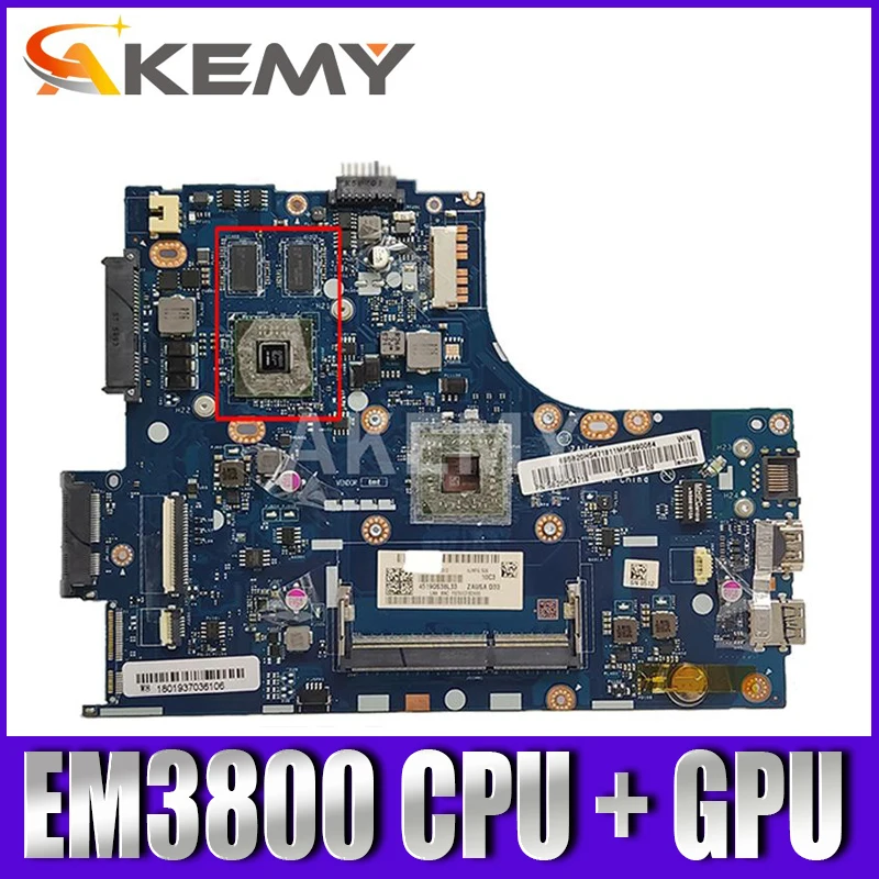 

Материнская плата Akemy ZAUSA LA-A331P для ноутбука lenovo ideapad S415, материнская плата DDR3 с процессором EM3800 + графическим процессором