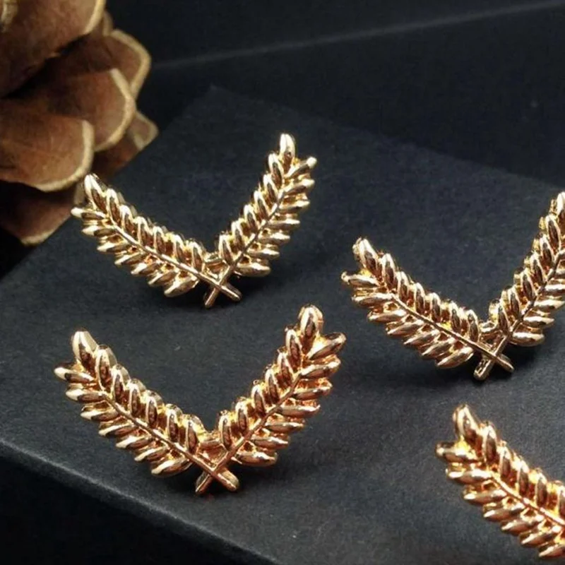 Модный костюм воротник рубашки Пшеница уха брошь трехмерная на пары ювелирные