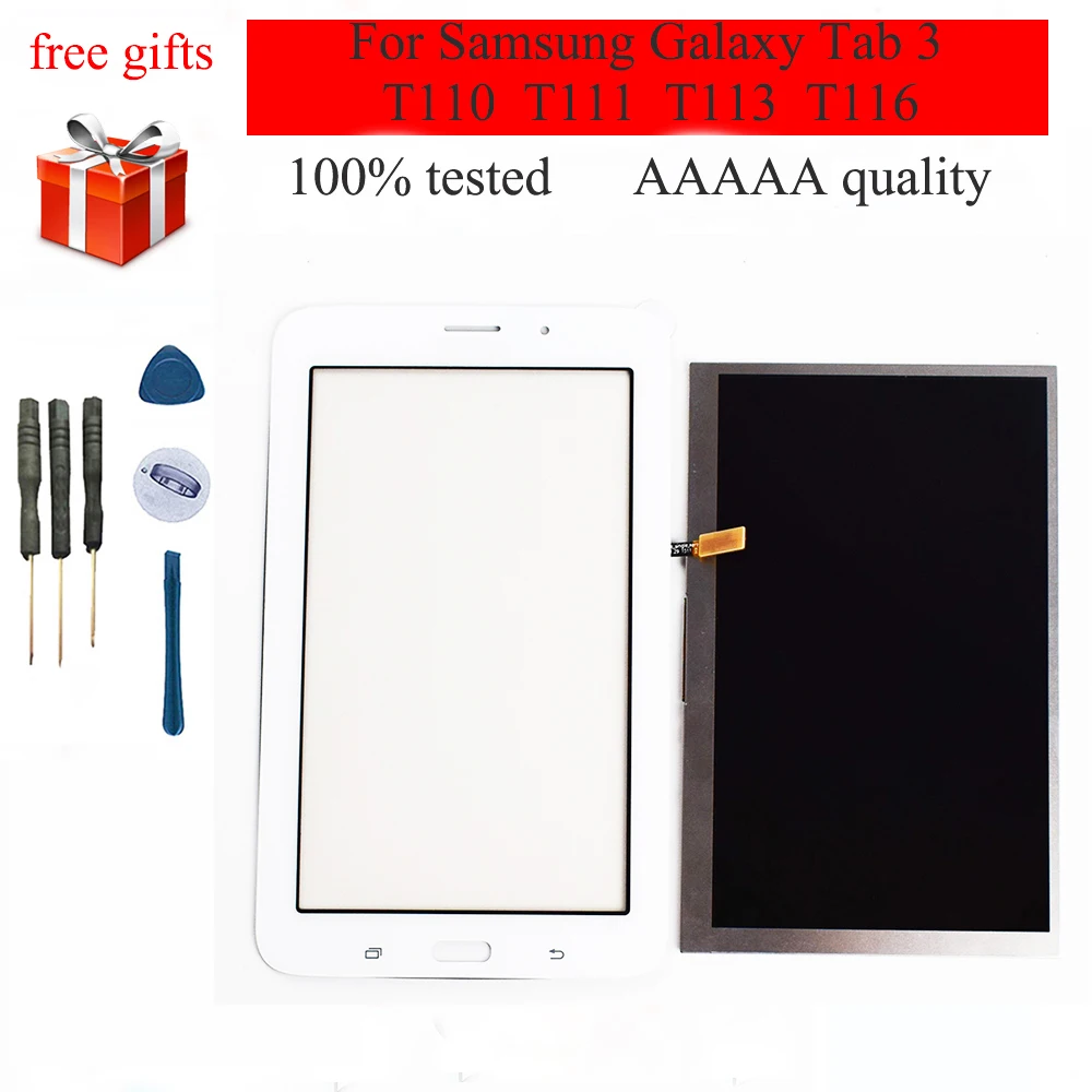 Для Samsung Galaxy Tab 3 SM T110 T111 T113 T116 сенсорный экран дигитайзер Сенсорное стекло + ЖК