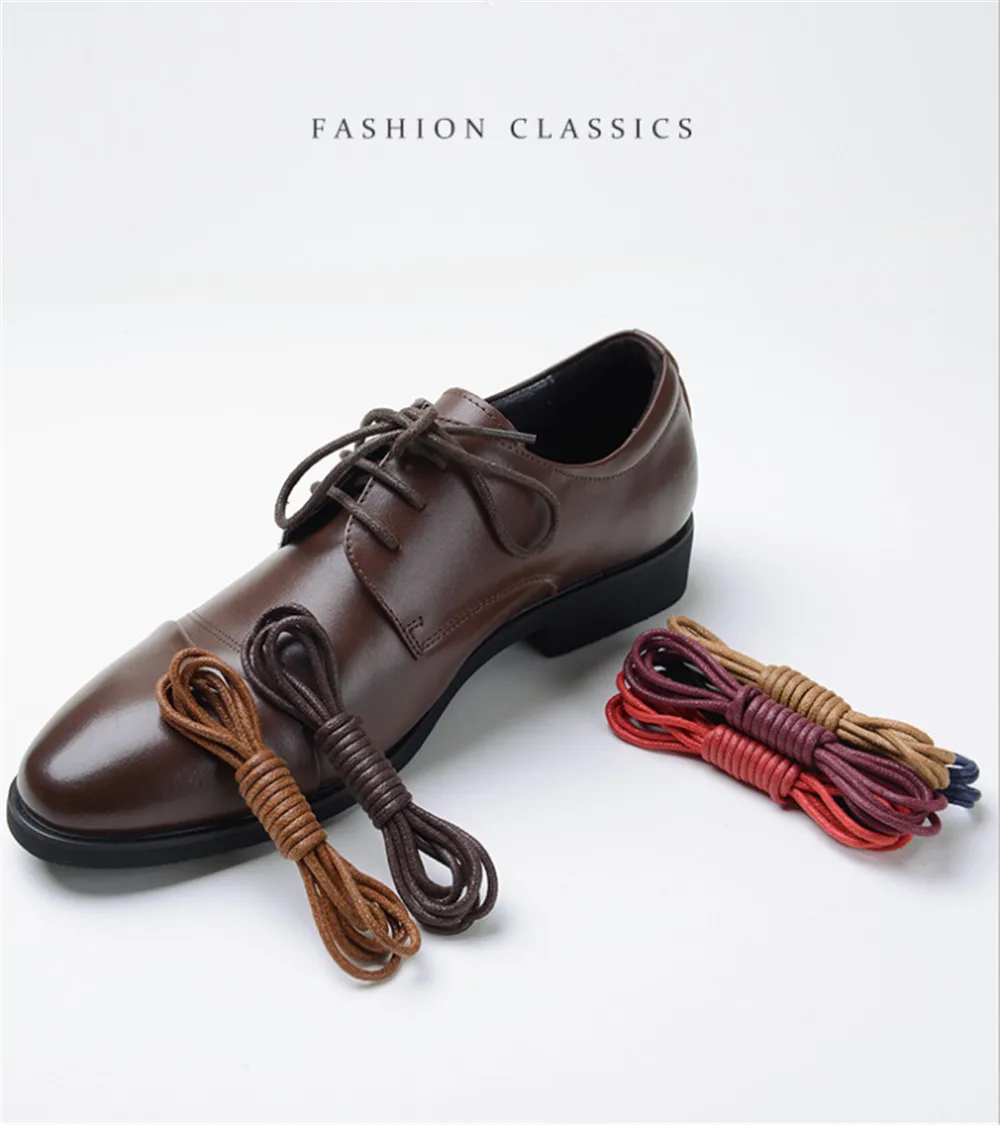 Круглые шнурки для ботинок 160 см Вощеные Цветные шнурки офисные мужские кожаные шнурки для обуви женские шнурки для спортивной обуви шнур