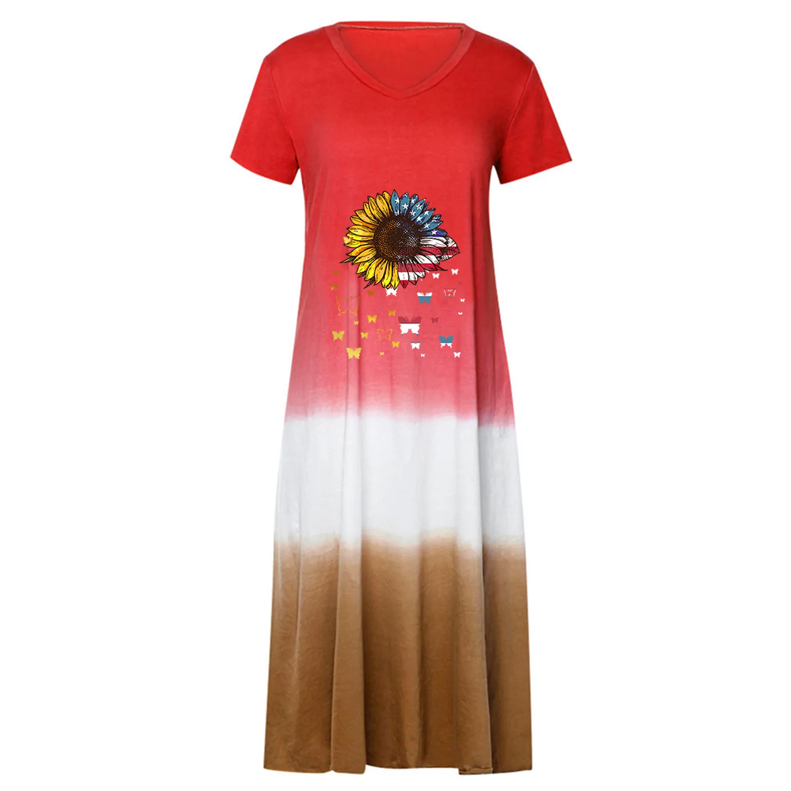 

40# Straight Maxi Dress Vintage V Neck Short Sleeve Dress For Woman Boho Ankle Length Dresses For Women 2021 Plus Size Robes