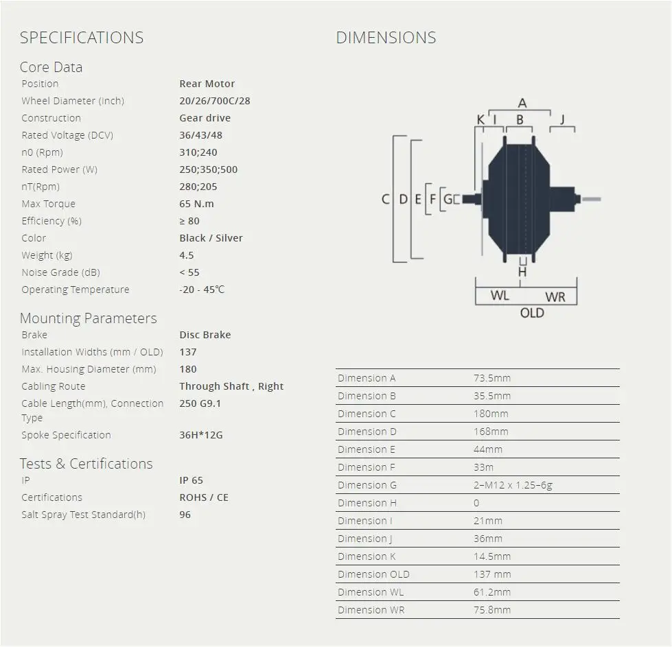 48V 500W bafang BPM Шестерни мотор для центрального движения высокого Скорость E-велосипед задний мотор