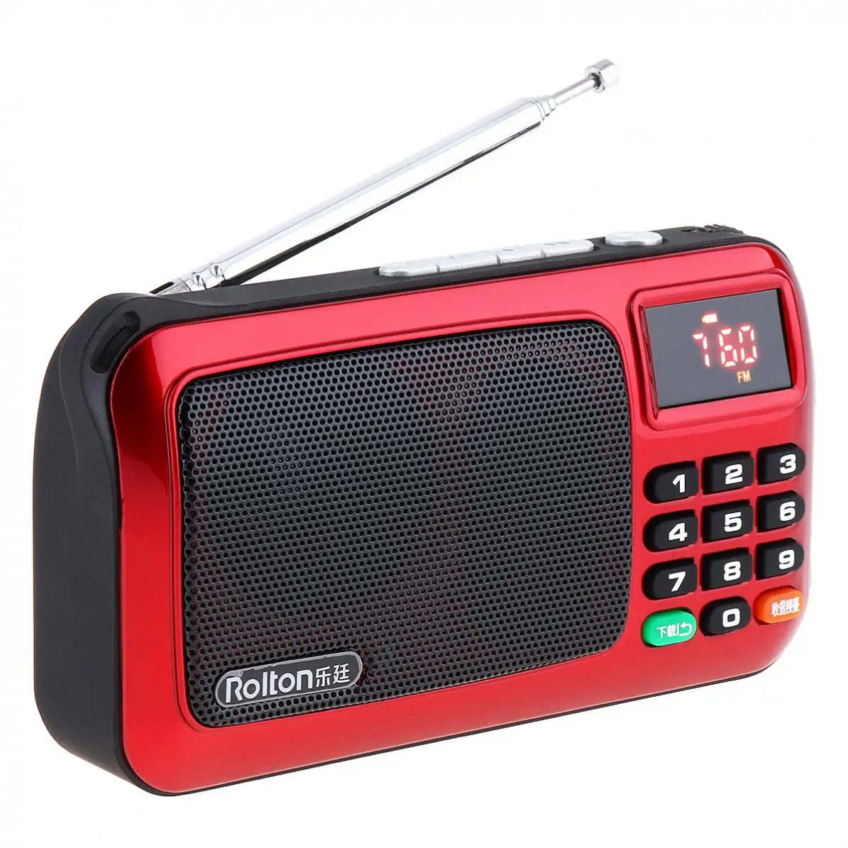 Rolton W405 карты памяти USB мини FM Elder радио Динамик с ЖК-дисплей Дисплей MP3 музыкальный