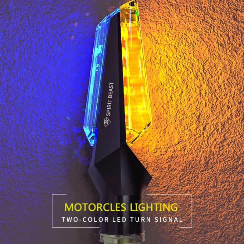 Сигналы поворота SPIRIT BEAST, модифицированные аксессуары для мотоциклов, хайлайтер, водонепроницаемая светодиодная сигнальная лампа, декоративное освещение для скутера