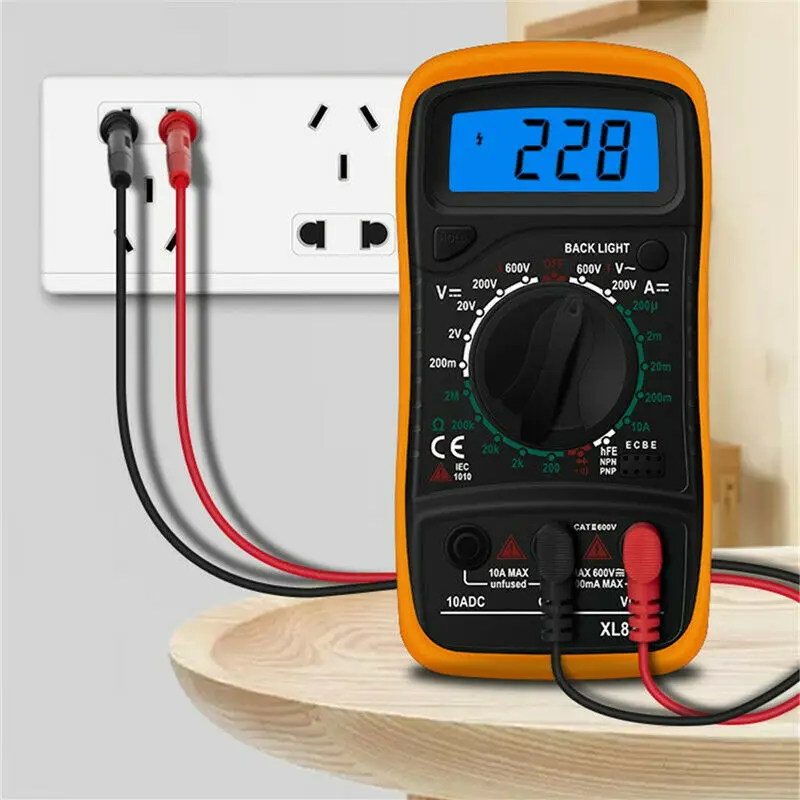 

1PCS LCD Digital Multimeter Voltmeter AC&DC Voltage Tester Circuit Checker Buzzer With Integral Stand Digital Multimeter