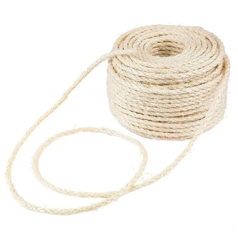 

1Pc Natural Hemp Rope Decorative Rope DIY Hemp Rope Cat Scratching Rope for Handwork Home