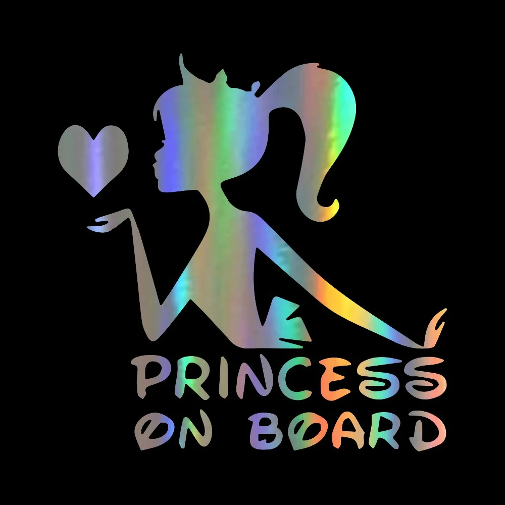

Car Stickers PRINCESS ON BOARD Car Bumper Girl Child Stickers and Decals Decorations Door Body Window KK Vinyl Decal 16*13CM