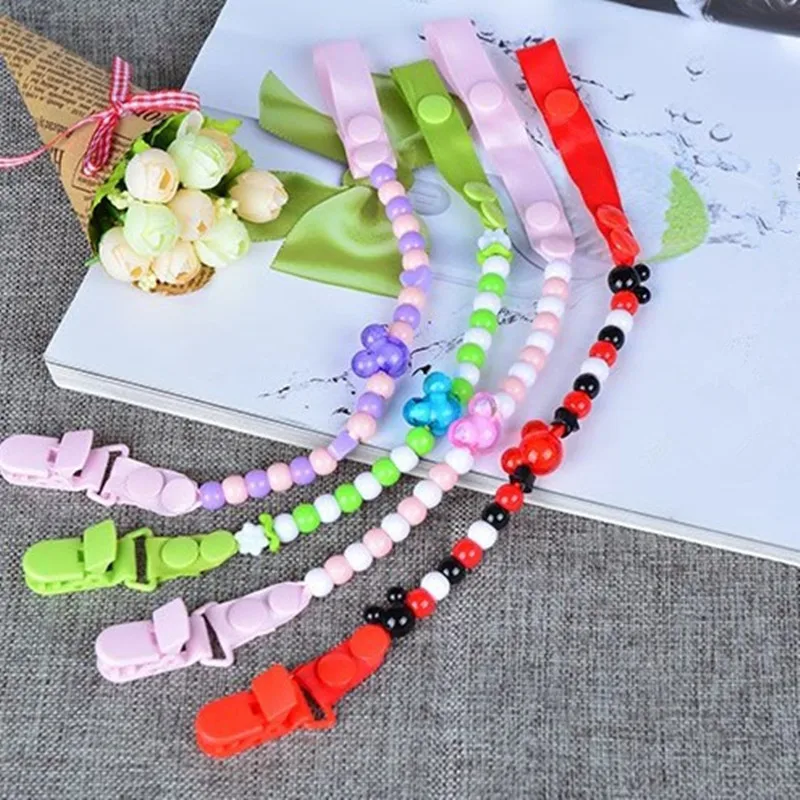 

1PC Baby Pacifier Clip Chain Personalized Name Dummy Holder for Nipples Clips Silicone Teething Beads Baby Birthday Shower Gift