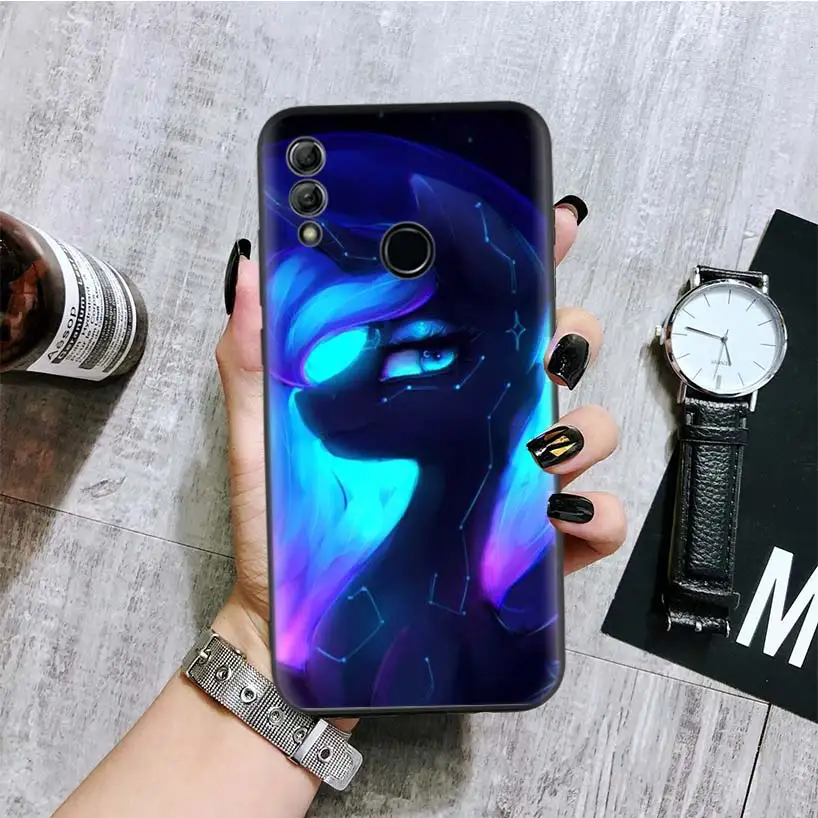 Волшебная с рисунком из мультфильма «Мой Маленький Пони» черная крышка чехол для телефона для huawei Y9 Y5 Y6 Y7 Honor 10 9 Lite 9X8X8 S 8A фотоаппаратов моментальной печати 7S 7A 10i 20i V20 Coque Капа