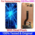 Оригинальный AMOLED-дисплей для Samsung Galaxy S20 Plus S20 + G985F S20PLUS G985, ЖК-дисплей в сборе, точечный дисплей, сенсорный экран с заменой рамки