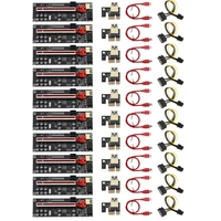 10pcslot pcie riser 011 v011 pro pci e pci e express card gpu 1x to x16 6pin adapter cable riser for video card super type