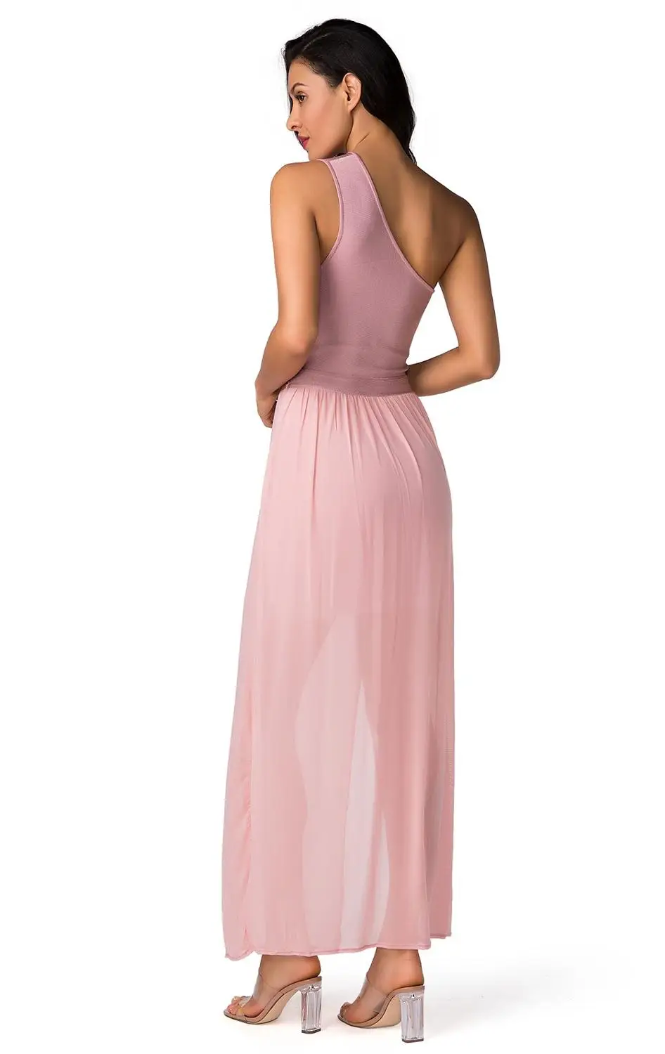

Top Quality Bandage Dress Pink Long Dresses Women Fashion Night Club Wedding Party Sexy Dress Bodycon