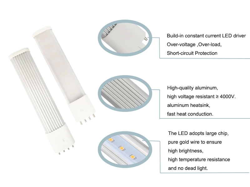 1X 2g7 2gx7 led lamp PLS light desk hotel office Lamp Replacement CFL pl light 5W 6W 7W SMD 2835 Light warm white/cold white