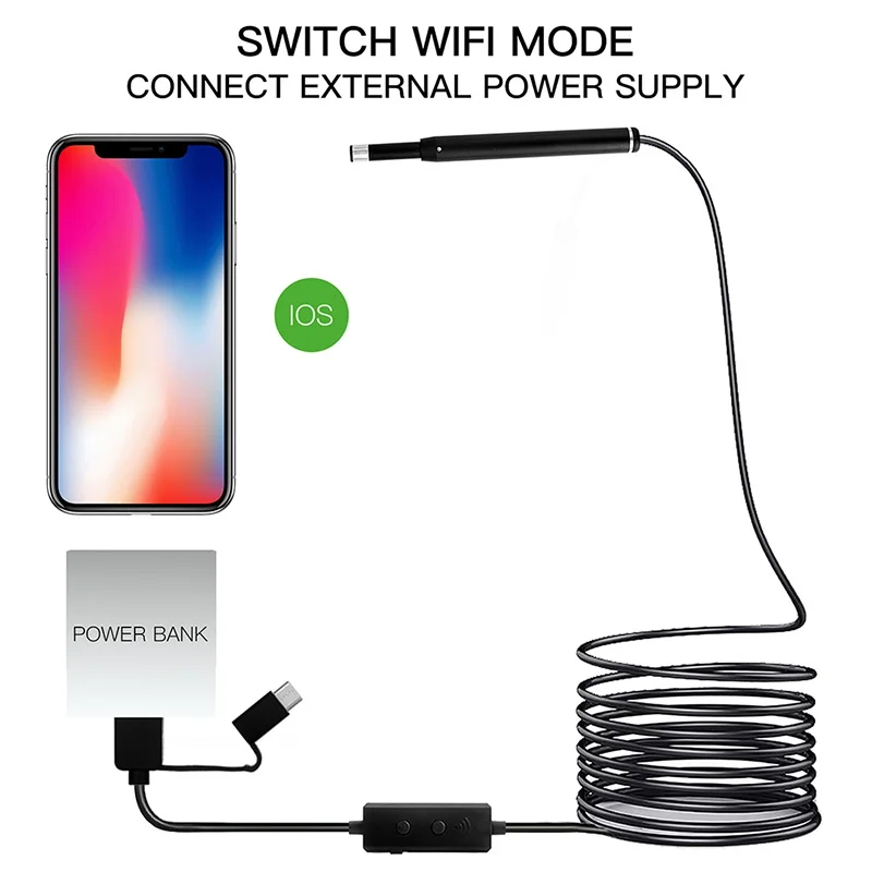 Новинка 2019 беспроводной Эндоскоп осматривающая камера ушной воск инструмент для