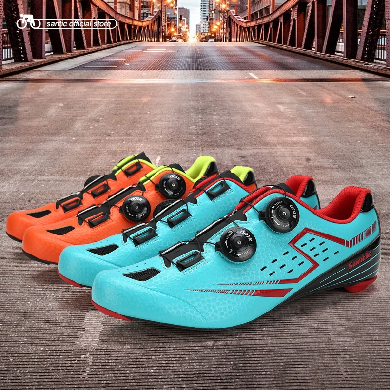 Santic Мужская обувь для езды на велосипеде сверхлегкая углеродное волокно